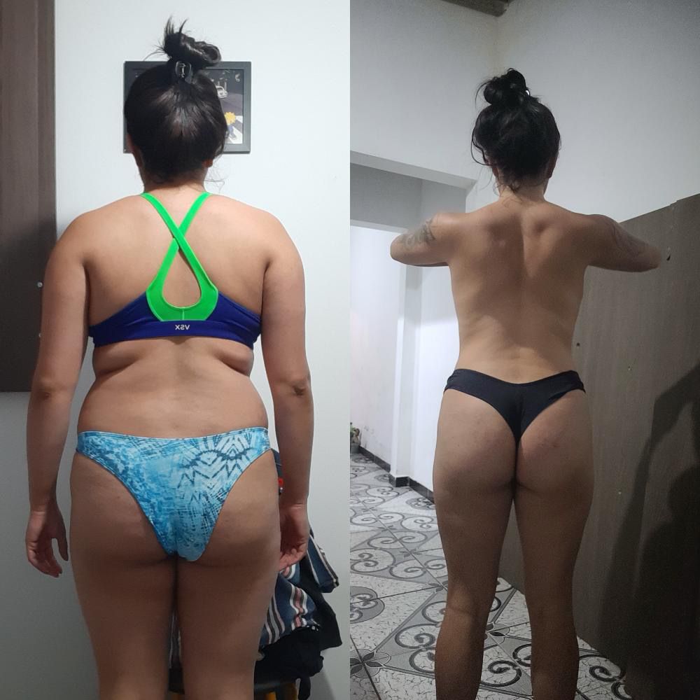 Antes e depois real aluna Natflix Fitness 01